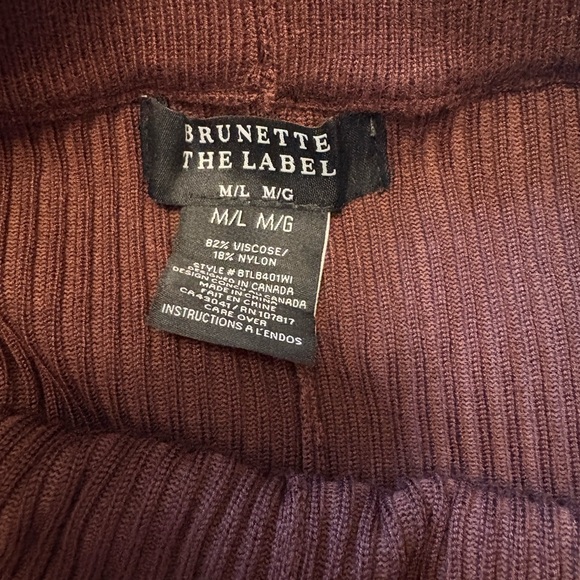 Brand New Brunette the Label Ribbed Legging - M/L - Picture 4 of 6